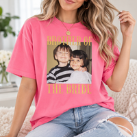 Personalized Brother of the Bride Shirt, Custom Photo Wedding Tee, Sister Wedding Gift, Rehearsal Dinner & Bachelor Party Shirt