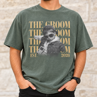 Personalized Vintage Photo Bride and Groom Shirts, Retro Wedding Matching Tee, Mr and Mrs Honeymoon Gift