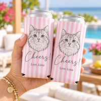 Personalized Pet Bachelorette Can Cooler, Custom Dog or Cat Wedding Can Cooler, Bridal Shower Bachelorette Favor