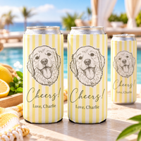 Personalized Pet Bachelorette Can Cooler, Custom Dog or Cat Wedding Can Cooler, Bridal Shower Bachelorette Favor
