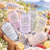 Personalized Pet Bachelorette Can Cooler, Custom Dog or Cat Wedding Can Cooler, Bridal Shower Bachelorette Favor