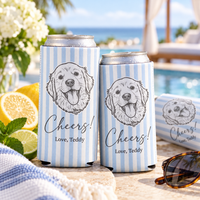 Personalized Pet Bachelorette Can Cooler, Custom Dog or Cat Wedding Can Cooler, Bridal Shower Bachelorette Favor