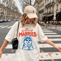 Getting Married Husky Bride Comfort Colors Tee