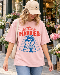 Getting Married Husky Bride Comfort Colors Tee