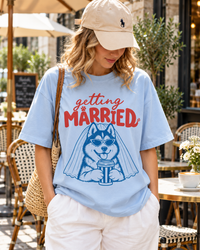 Getting Married Husky Bride Comfort Colors Tee