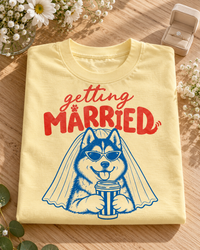 Getting Married Husky Bride Comfort Colors Tee