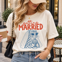 Getting Married Leopard Bride Shirt, Funny Bride to Be Tee, Bachelorette Party & Bridal Shower Shirt