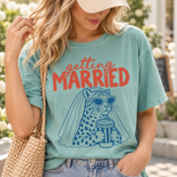Getting Married Leopard Bride Shirt, Funny Bride to Be Tee, Bachelorette Party & Bridal Shower Shirt