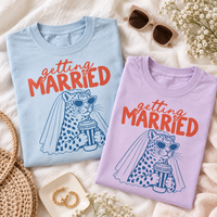 Getting Married Leopard Bride Shirt, Funny Bride to Be Tee, Bachelorette Party & Bridal Shower Shirt