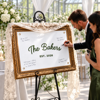 Custom Embroidered Last Name Wedding Flag – Established Banner Wall Art