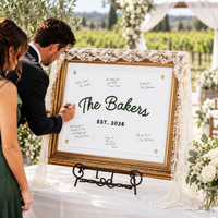 Custom Embroidered Last Name Wedding Flag – Established Banner Wall Art
