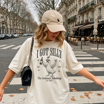 Personalized Silly Goose Wedding Shirt, Custom “I Got Silly At” Comfort Colors Tee