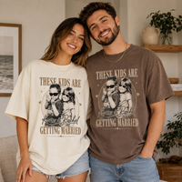 These Kids Are Getting Married Shirt, Custom Photo Couple Comfort Colors Tee image 1
