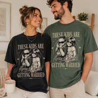 These Kids Are Getting Married Shirt, Custom Photo Couple Comfort Colors Tee image 3