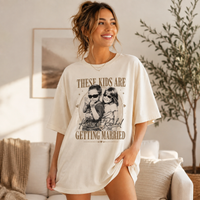 These Kids Are Getting Married Shirt, Custom Photo Couple Comfort Colors Tee image 5