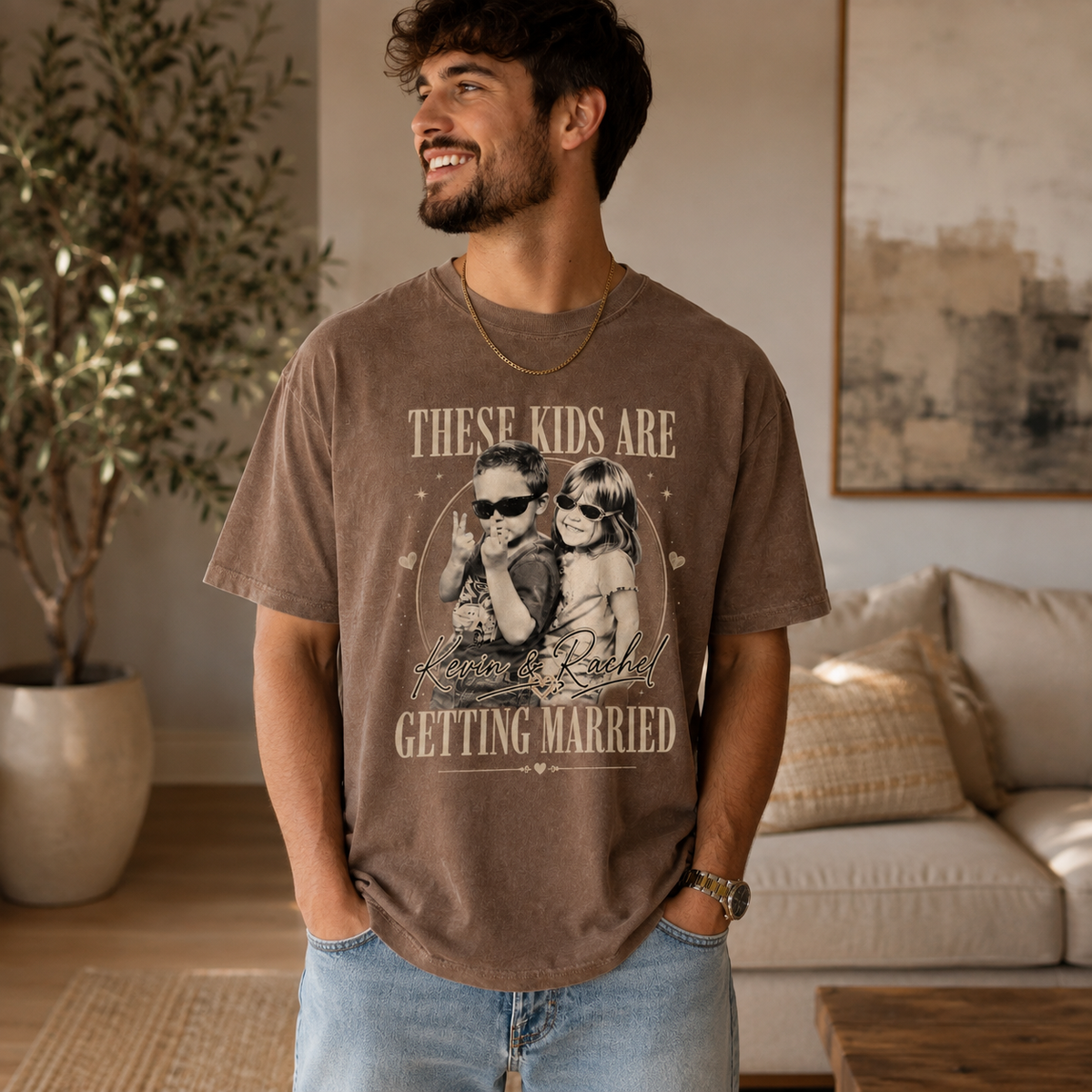 These Kids Are Getting Married Shirt, Custom Photo Couple Comfort Colors Tee image 6