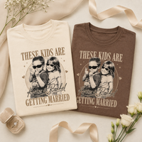 These Kids Are Getting Married Shirt, Custom Photo Couple Comfort Colors Tee image 8