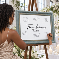 Custom Hand Embroidered Guest Book Alternative – Wedding Keepsake Sign