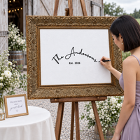 Custom Hand Embroidered Guest Book Alternative – Wedding Keepsake Sign