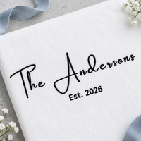Custom Hand Embroidered Guest Book Alternative – Wedding Keepsake Sign