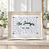 Custom Last Name Wedding Flag – Guest Book Alternative Reception Sign