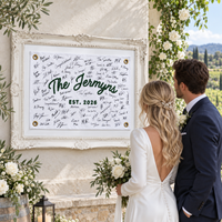 Custom Last Name Wedding Flag – Guest Book Alternative Reception Sign