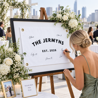 Custom Last Name Wedding Flag – Guest Book Alternative Reception Sign