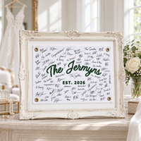 Custom Last Name Wedding Flag – Guest Book Alternative Reception Sign