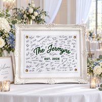 Custom Last Name Wedding Flag – Guest Book Alternative Reception Sign