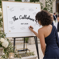 Personalized Lace Trim Wedding Flag – Last Name Guest Book Banner