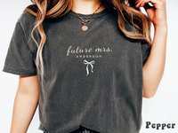 Personalized Future Mrs Shirt – Custom Bride Tee | Comfort Colors Unisex T-Shirt