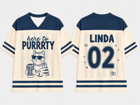 Personalized Wedding Party Jersey, Funny Cat Bridal Shirt, Custom Name & Number Football Tee, Bachelorette Crew Top