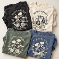 Personalized Til Death Do Us Part Mr & Mrs Comfort Colors Tee mockup 6