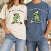 Off to Commit Mom & Dad Foolery Matching Couple Comfort Colors Tees