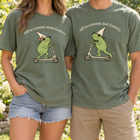 Off to Commit Mom & Dad Foolery Matching Couple Comfort Colors Tees mockup 3