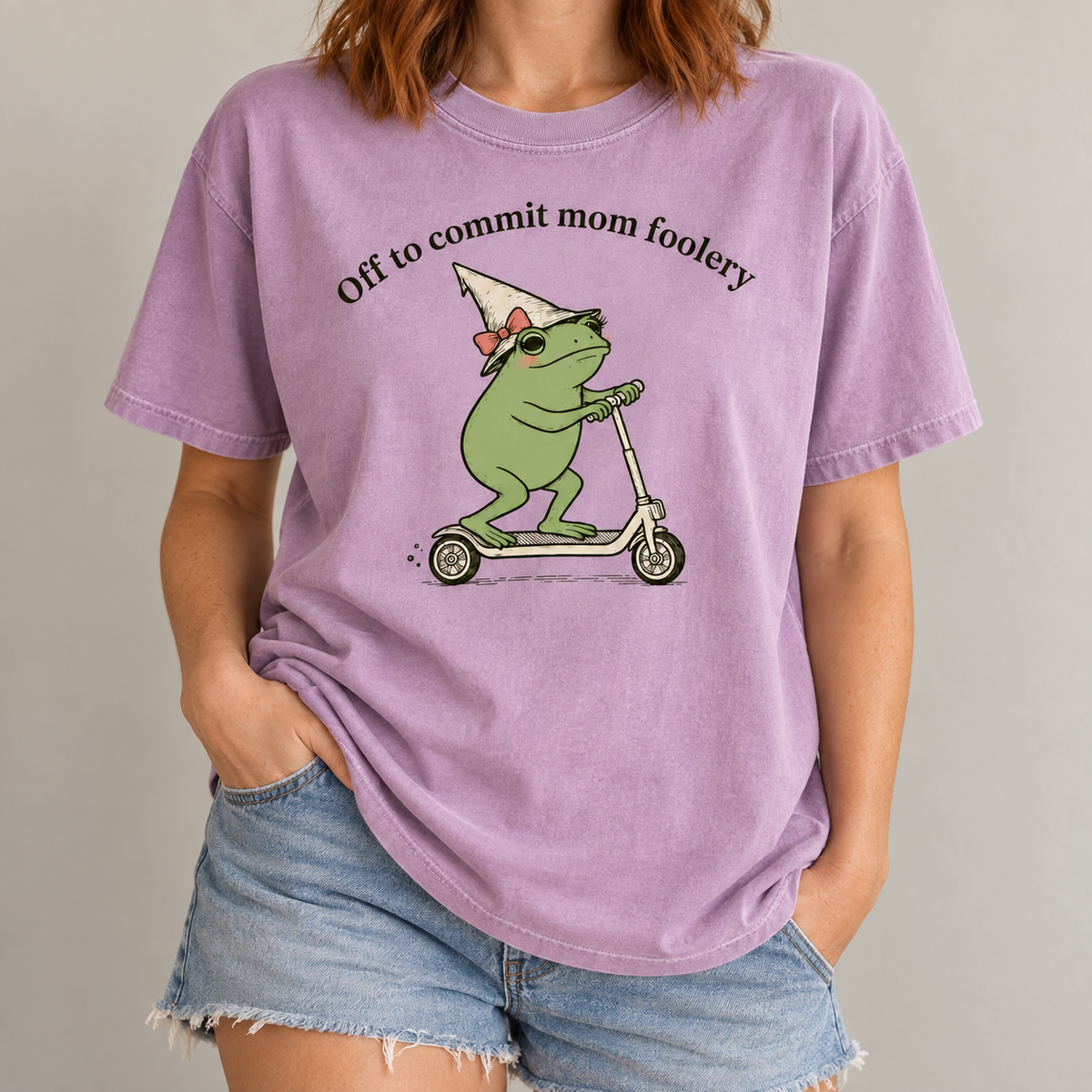 Off to Commit Mom & Dad Foolery Matching Couple Comfort Colors Tees mockup 6