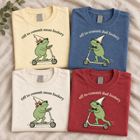 Off to Commit Mom & Dad Foolery Matching Couple Comfort Colors Tees mockup 9