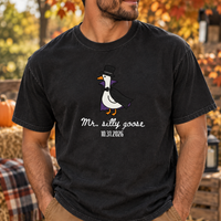 Personalized Mr. & Mrs. Silly Goose Halloween Couple Comfort Colors Tees image 5