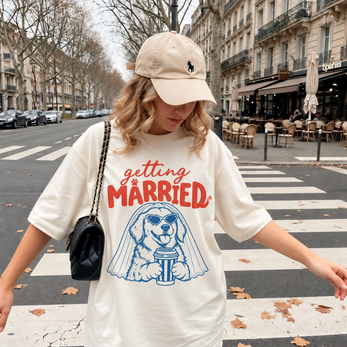 Getting Married Golden Retriever Bride Comfort Colors Tee mockup 6