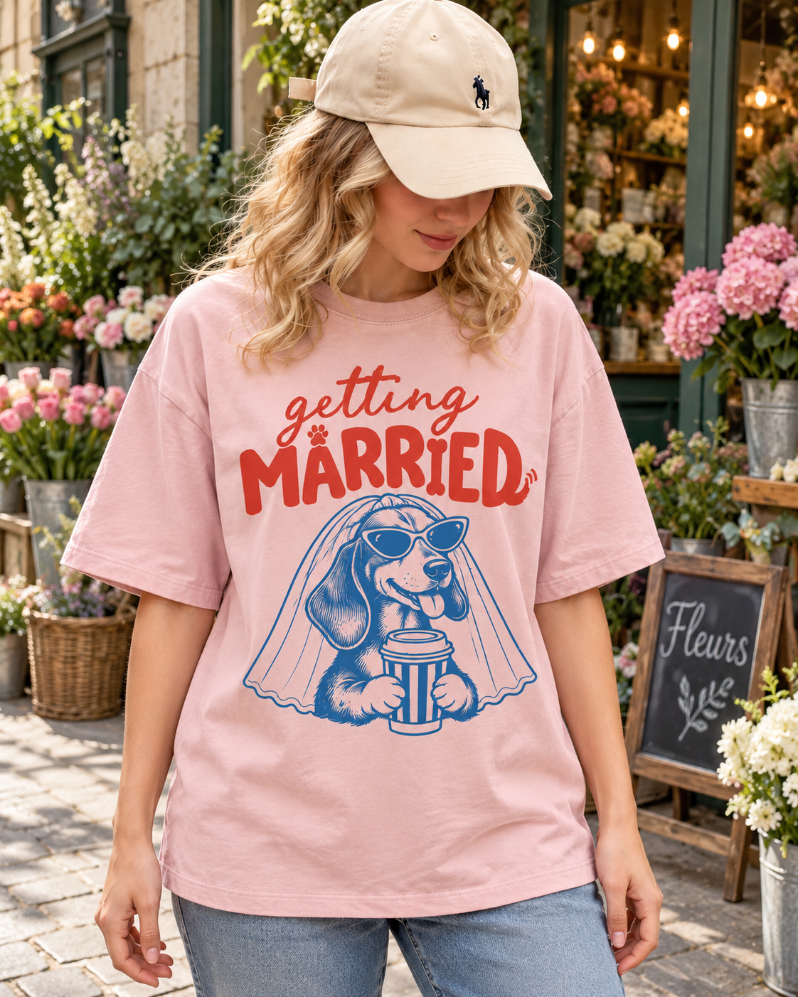 Getting Married Dachshund Bride Comfort Colors Tee dog bride shirt