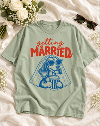 Getting Married Dachshund Bride Comfort Colors Tee mockup 2