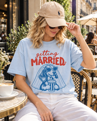 Getting Married Dachshund Bride Comfort Colors Tee mockup 3