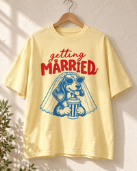 Getting Married Dachshund Bride Comfort Colors Tee mockup 6