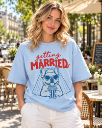 Getting Married French Bulldog Bride Comfort Colors Tee mockup 4