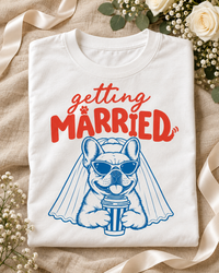 Getting Married French Bulldog Bride Comfort Colors Tee mockup 6