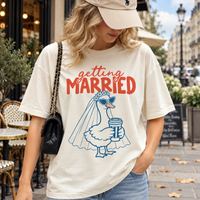 Getting Married Goose Bride Comfort Colors Tee mockup 2