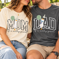 Mom & Dad of a Silly Goose Matching Comfort Colors Tee mockup 10