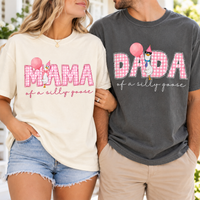 Mama & Dada of a Silly Goose Matching Comfort Colors Tee mockup 3