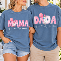 Mama & Dada of a Silly Goose Matching Comfort Colors Tee mockup 5
