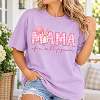 Mama & Dada of a Silly Goose Matching Comfort Colors Tee mockup 6